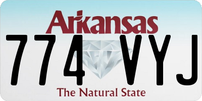 AR license plate 774VYJ