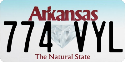 AR license plate 774VYL