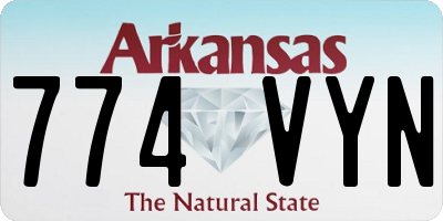 AR license plate 774VYN