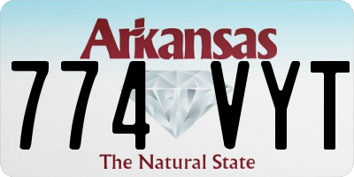 AR license plate 774VYT