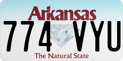 AR license plate 774VYU