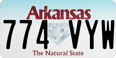 AR license plate 774VYW