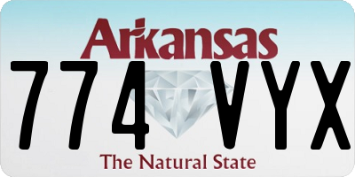 AR license plate 774VYX