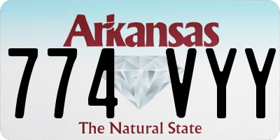 AR license plate 774VYY