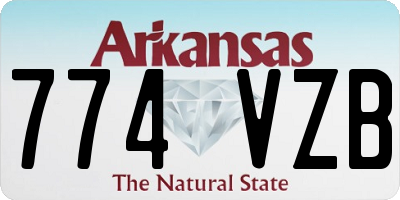 AR license plate 774VZB
