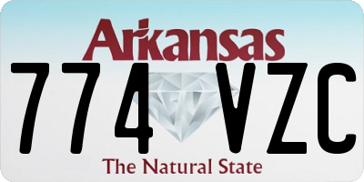 AR license plate 774VZC
