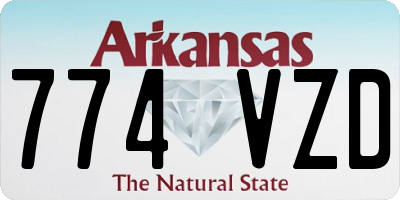 AR license plate 774VZD