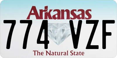 AR license plate 774VZF