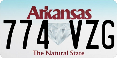 AR license plate 774VZG