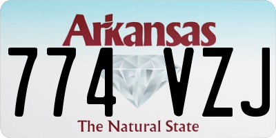 AR license plate 774VZJ