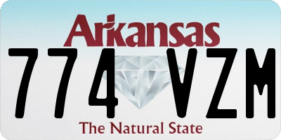 AR license plate 774VZM