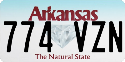 AR license plate 774VZN
