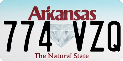 AR license plate 774VZQ