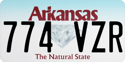 AR license plate 774VZR