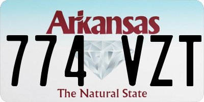 AR license plate 774VZT