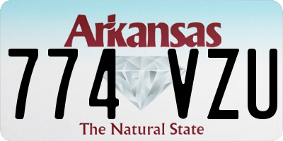 AR license plate 774VZU