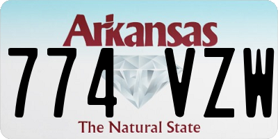 AR license plate 774VZW
