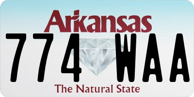 AR license plate 774WAA