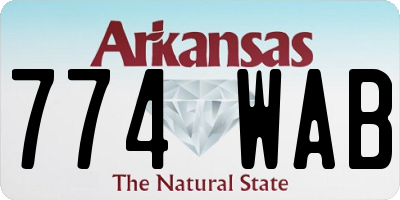 AR license plate 774WAB