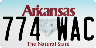 AR license plate 774WAC