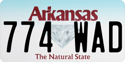 AR license plate 774WAD