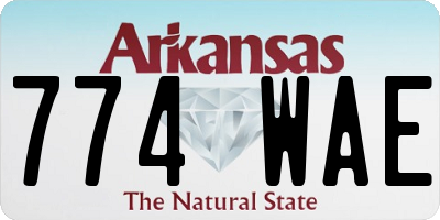 AR license plate 774WAE