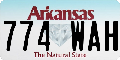 AR license plate 774WAH