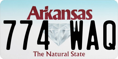 AR license plate 774WAQ