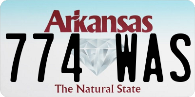 AR license plate 774WAS