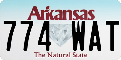 AR license plate 774WAT