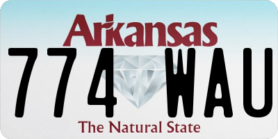 AR license plate 774WAU