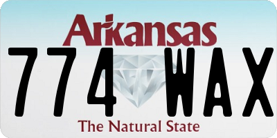 AR license plate 774WAX