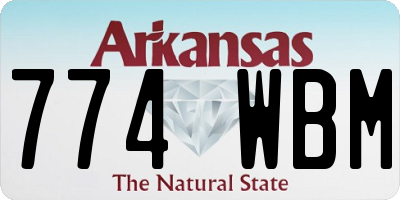 AR license plate 774WBM