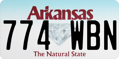 AR license plate 774WBN