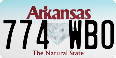 AR license plate 774WBO