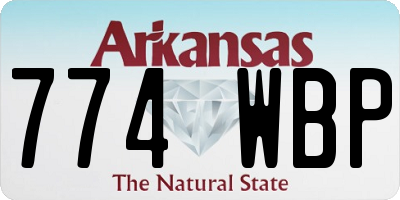 AR license plate 774WBP