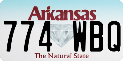 AR license plate 774WBQ