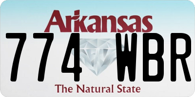 AR license plate 774WBR