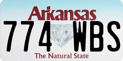 AR license plate 774WBS