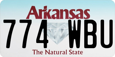 AR license plate 774WBU