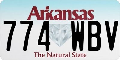 AR license plate 774WBV