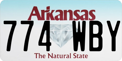 AR license plate 774WBY