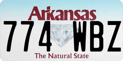 AR license plate 774WBZ