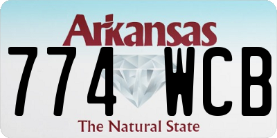 AR license plate 774WCB