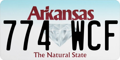 AR license plate 774WCF