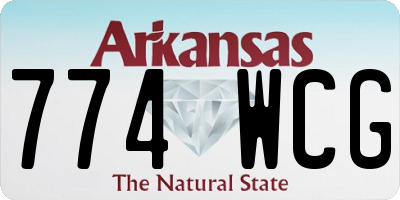 AR license plate 774WCG