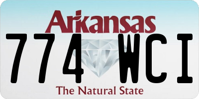 AR license plate 774WCI