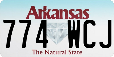 AR license plate 774WCJ