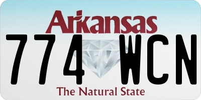 AR license plate 774WCN