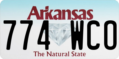 AR license plate 774WCO